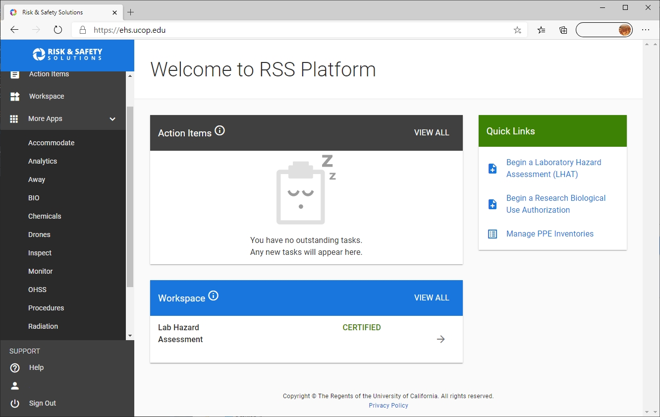 Risk and Safety Solutions Dashboard